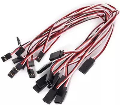 20Pcs 3 Terminal Male To Female Servo Extension Lead Wire Cable 300Mm Red White  • $12.98