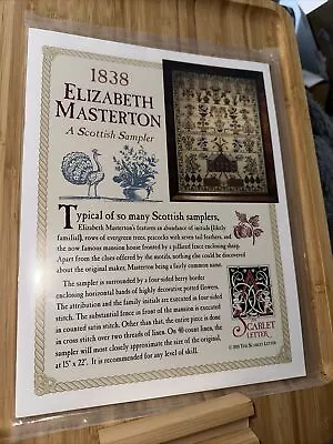 BN The Scarlet Letter 1838 Elizabeth Masterton Cross Stitch Chart • £11.99
