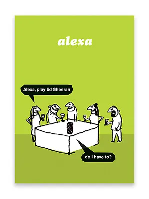 Modern Toss Gifts Funny Comic Cartoon Alexa Ed Sheeran A3 Poster Print • £10.99