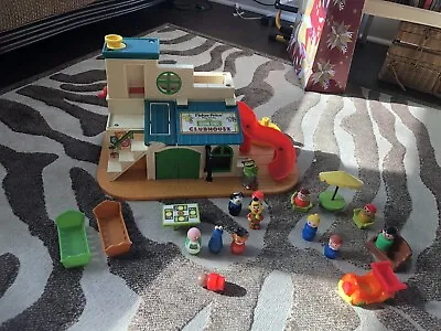 Vintage Fisher-Price Sesame Street Clubhouse And Figures DEFECT • $62.99