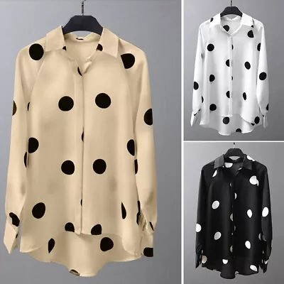 ZANZEA Women Lapel Neck Long Sleeve Tops Shirt Casual Loose Shirts Blouse  • £13.33