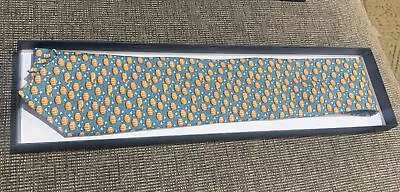 New In Box Vineyard Vines 100% Silk 57” Whale Pumpkin-Patch Aqua Ocean 3.25” Tie • $8