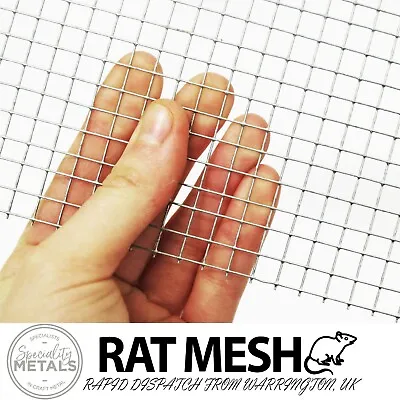£11.87 • Buy Durable Galvanised Welded Mesh | 1/4  X 1/4  Hole X 23 SWG Wire | Blocks Rodents