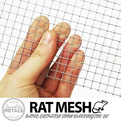 Durable Galvanised Welded Mesh | 1/4  X 1/4  Hole X 23 SWG Wire | Blocks Rodents • £9.89