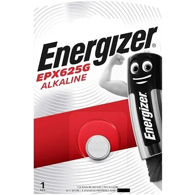Energizer EPX625G Alkaline Battery 1.5V Coin Cell 625A LR9 V625U L1560 V625 625A • £2.89
