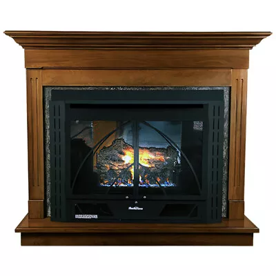 Buck Stove 34 ZC Contemporary Vent-Free NG/LP Gas Fireplace W/ Blower & Mantel • $2794.90