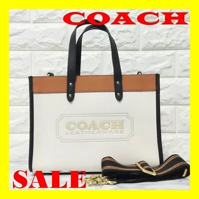 Coach C0777 Field Tote 30 In Colorblock With Coach Badge Handbag  Outlet • $187.99