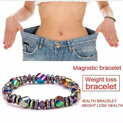 Magnetic Hematite Beads Bracelet Healing Relief Therapy Lose Weight Women Gift • $2.34