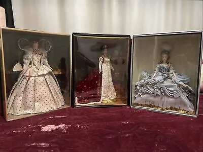 All Three Women Of Royalty Series Barbie Collector Dolls With Coa • $5500
