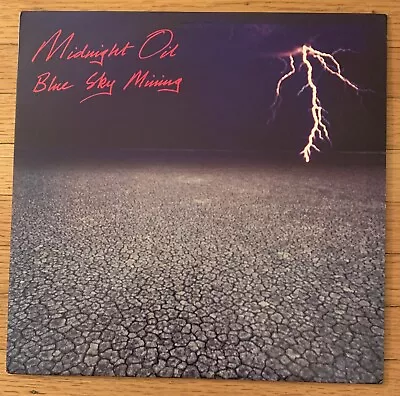 Midnight Oil 1990  Blue Sky Mining  Vinyl Lp Record Nm/mt On Blue Color Vinyl • $75