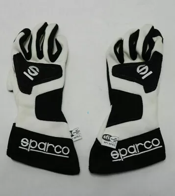 SPARCO GLOVES TIDE Race White Black SFI FIA Fire Auto Racing XXS XX-small 7  NEW • $69.99