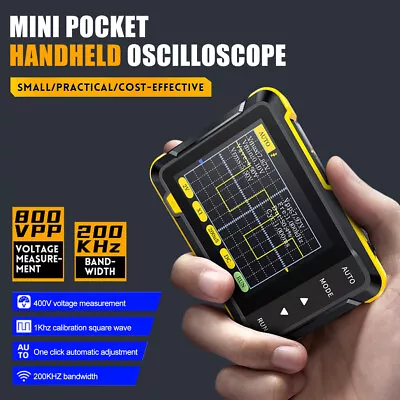 2.8  LCD Mini Handheld Digital Oscilloscope 2.5MSa/s 200KHz Analog Bandwidth • $37.19