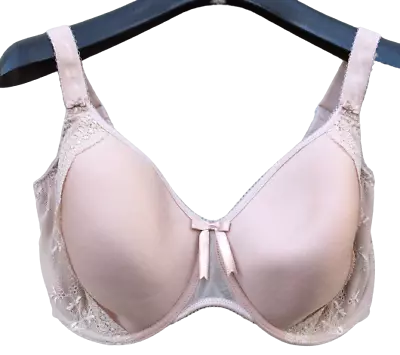 36GG Elomi Hermione Underwire Bandless Molded Bra EL8120 Nude Tan Beige FreeSHIP • $26.99