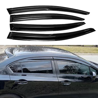 $31.27 • Buy For 2012-2015 Honda Civic Sedan Window Visors Sun Rain Vent Guards Deflectors
