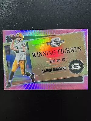 2020 Contenders Optic Aaron Rodgers Winning Tickets Pink #WT5 /75 Jets - Packers • $8