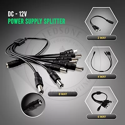 £2.29 • Buy DC Power Supply Extension Cable 12V For CCTV Camera/DVR/PSU Lead 1m/2m/3m/5m/10m