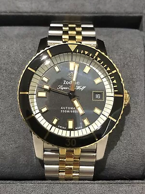 Zodiac Super Sea Wolf Swiss Automatic Compression Diver’s Watch 40mm ZO9271 • $700