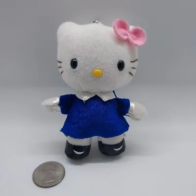 Rare Vintage Hello Kitty Nakajima Plush Keychain Blue Dress W/ Black Shoes 2003 • $174.99