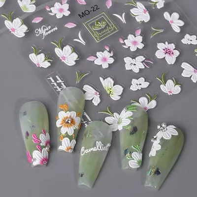 Accessories Camellia Nail Decals Flowers Nail Stickers Nail Decorations • £2.68