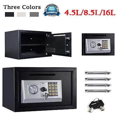 Electronic Password Security Safe Money Cash Deposit Box Store Shop Home Safety  • £26.50