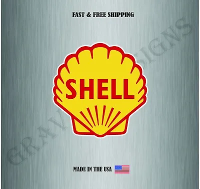 Shell Motor Oil Logo Vinyl Sticker Decal Car Truck Bumper Window Water Resistant • $4.19