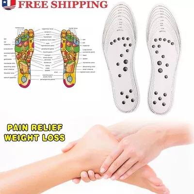 Feet Massage Insoles Magnetic Weight Loss Acupressure Slimming Insole Unisex • $9.46