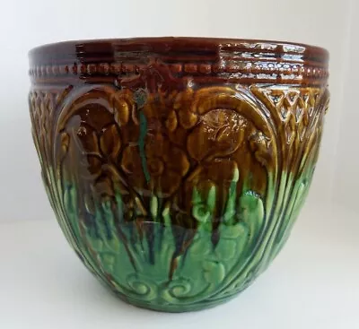 1910 Majolica  Brush McCoy Art Pottery Blended Floral Urn Jardiniere  • $150