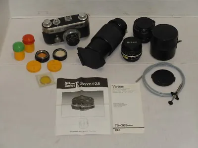 Vintage Vivitar Nikon Camera Lens Lot Kodak Glass Filters Perfex Camera Extras • $139.99