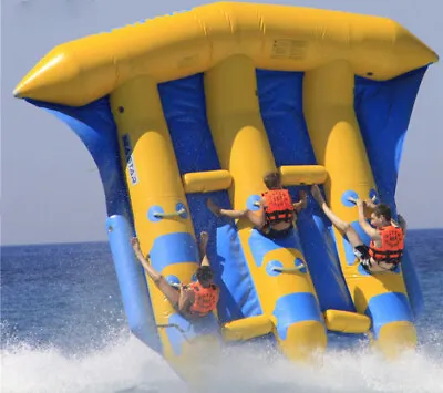 6 Person Inflatable Fly Fish Towable Banana Boat Tube For Water Sports Game • $1299.90