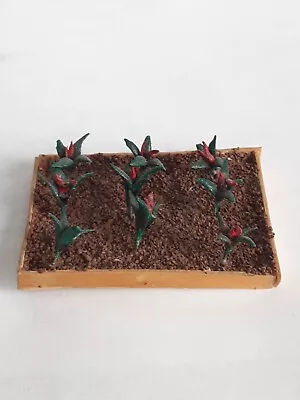 Vtg Dollhouse Miniatures Artisan Vegetable Flower Box Garden Seedlings 1.5x2.5  • $22.99