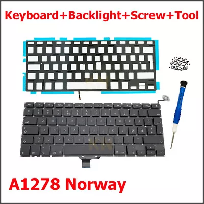 New For Macbook Pro 13  A1278 Norway Keyboard With Backlight Screw 2009-2012 • $23.05