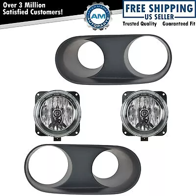 Fog Light With Bezel Surround Left & Right Pair Set For 03-04 Mustang SVT Cobra • $76.35