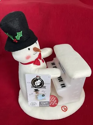 SING-ALONG SHOWMAN SNOWMAN Hallmark 2023 TECHNO PLUSH Sound Light Motion SCARCE • $12.95