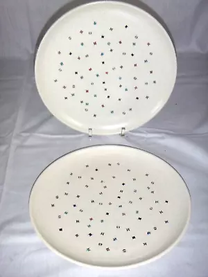 Pr Vtg 50s Metlox Poppytrail California Confetti 10.25  Dinner Plates • $36