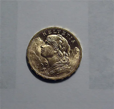 1930 Switzerland 20 Francs Gold Coin Helvetia BU / UNC Superb Full Luster • $549