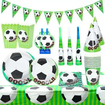 £2.99 • Buy Football Theme Tableware Banner Balloons Hats Party Bags Decor Boy Girl Birthday
