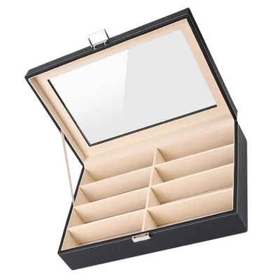 $83.09 • Buy Glasses Case Jewlrey Box Organizer Quay Sunglasses Women Mens Watch Black Pu