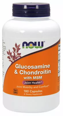 NOW FOODS Supplements Glucosamine & Chondroitin With MSM - 180 Capsules • £39.99