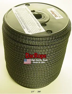200' 1/4  100% Dacron Polyester Rope Tents Doomsday Prepper Dipole Antenna • $59.95
