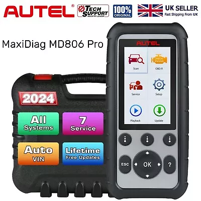 Autel MaxiDiag MD806 Pro Car Diagnostic Tool Oil Reset EPB SAS Upgraded Of MD808 • $339.73