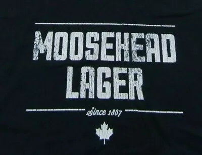 MOOSEHEAD LAGER BEER Spellout Since 1867 Canada Brewery St John T Shirt Size XL • $22.99