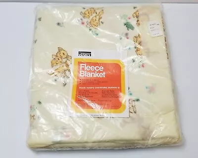 NEW Vintage Sleeper Montgomery Ward Baby Fleece Blanket Animal NOS 45inX50in USA • $16.24