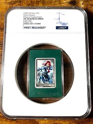 2023 NZ MINT Marvel Trading Coins BLACK WIDOW 202/250 *LOW POP* FR NGC PF70 RARE • $299