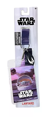 The Mandalorian The Child Lanyard Baby Yoda Grogu Badge ID Holder Star Wars • $9.89