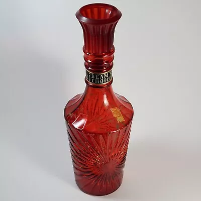 1974 Red & Gold Jim Beam Whiskey Bottle / Decanter - Vintage Kentucky Bourbon  • $8