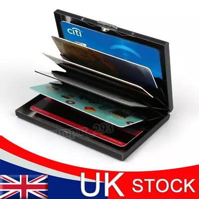 £3.85 • Buy Metal Wallet Credit Card Holders Blocking Aluminum Protector Thin Case Box RFID