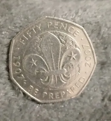 Be Prepared  Boy Scouts 1907-2007 Rare 50p Fifty Pence British Collector Coin G • £229
