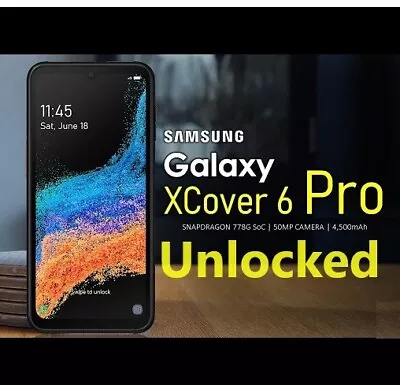 Samsung Galaxy Xcover6 Pro 5G Black 128GB + 6GB Dual-SIM Unlocked GSM Good • $299.99