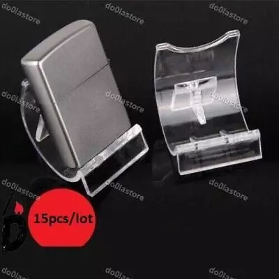 For Zippo Lighters 15pcs Display Stand Clear Acrylic Easel Holder Rack • $25.27