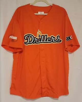 Tulsa Drillers Button Up Jersey Orange 2XL Shirt Minor League Baseball SGA  • $29.99